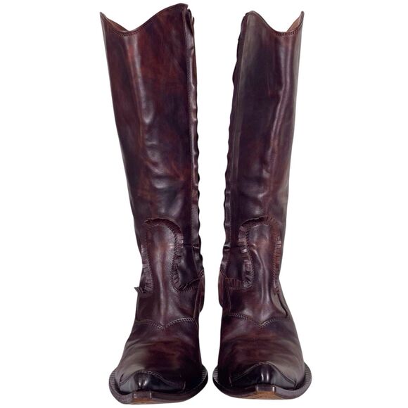 KOBRA Women's Leather Western Boots Size 39 (8.5–9) Brown Made in Italy EUC - Picture 2 of 16